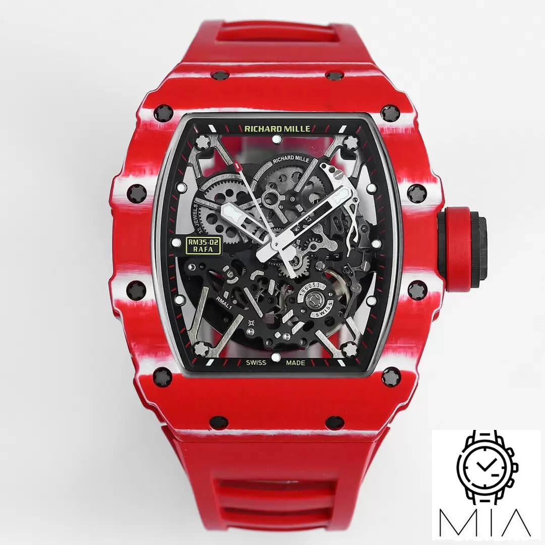 Richard Mille RM35-02 BBR Factory Red Carbon Fiber Skeleton Dial