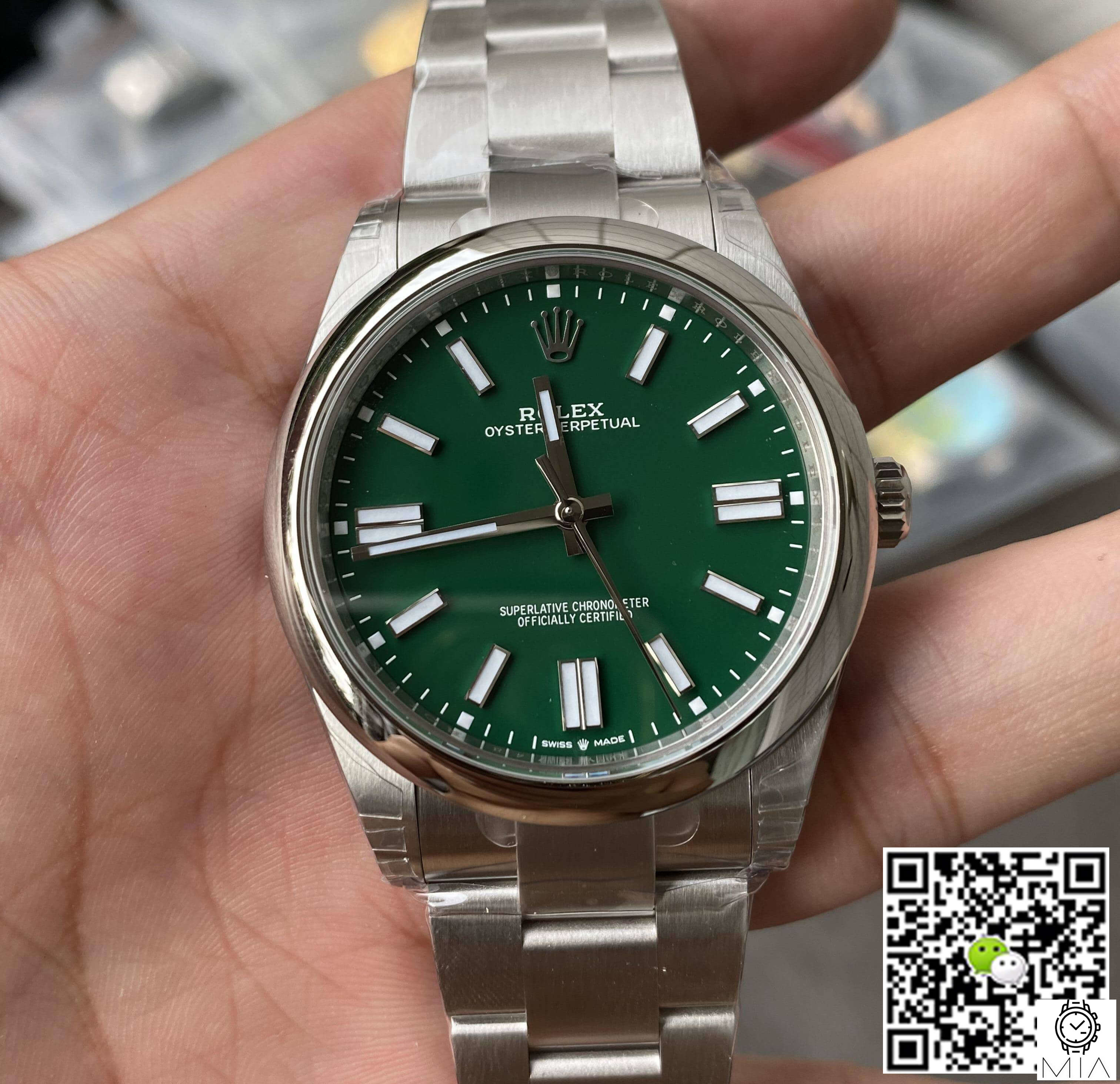 Rolex Oyster Perpetual 41MM M124300-0005 VS Factory Green Stainless Steel