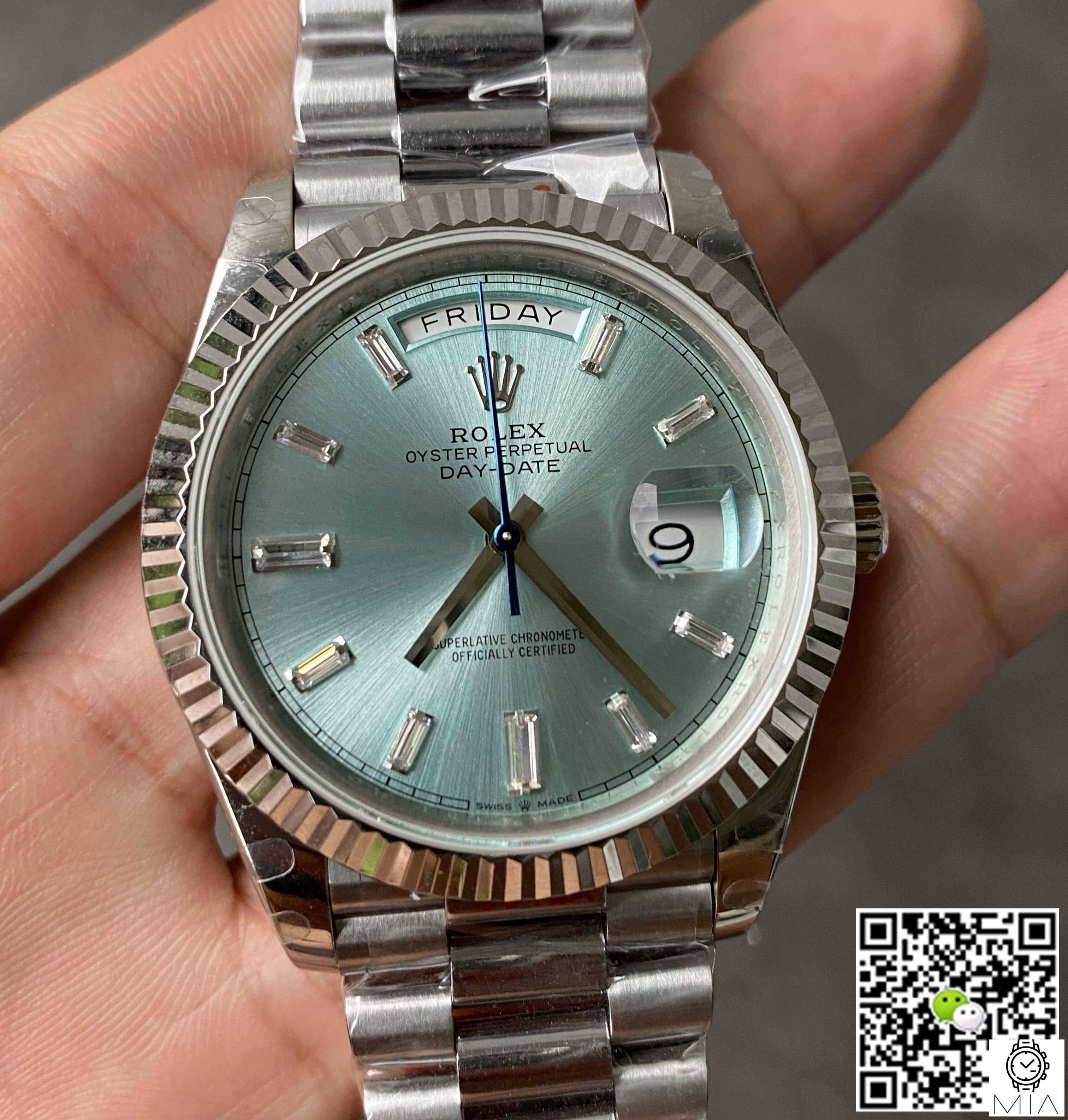 Rolex Day Date M228236-0006 GM Factory Silver Stainless Steel Strap