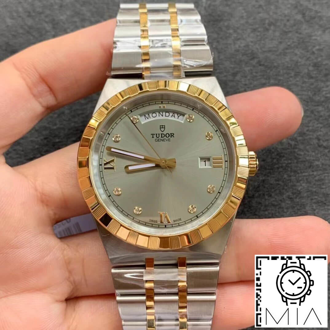 Tudor Royal M28603-0002 V7 Factory Silver Diamond Dial