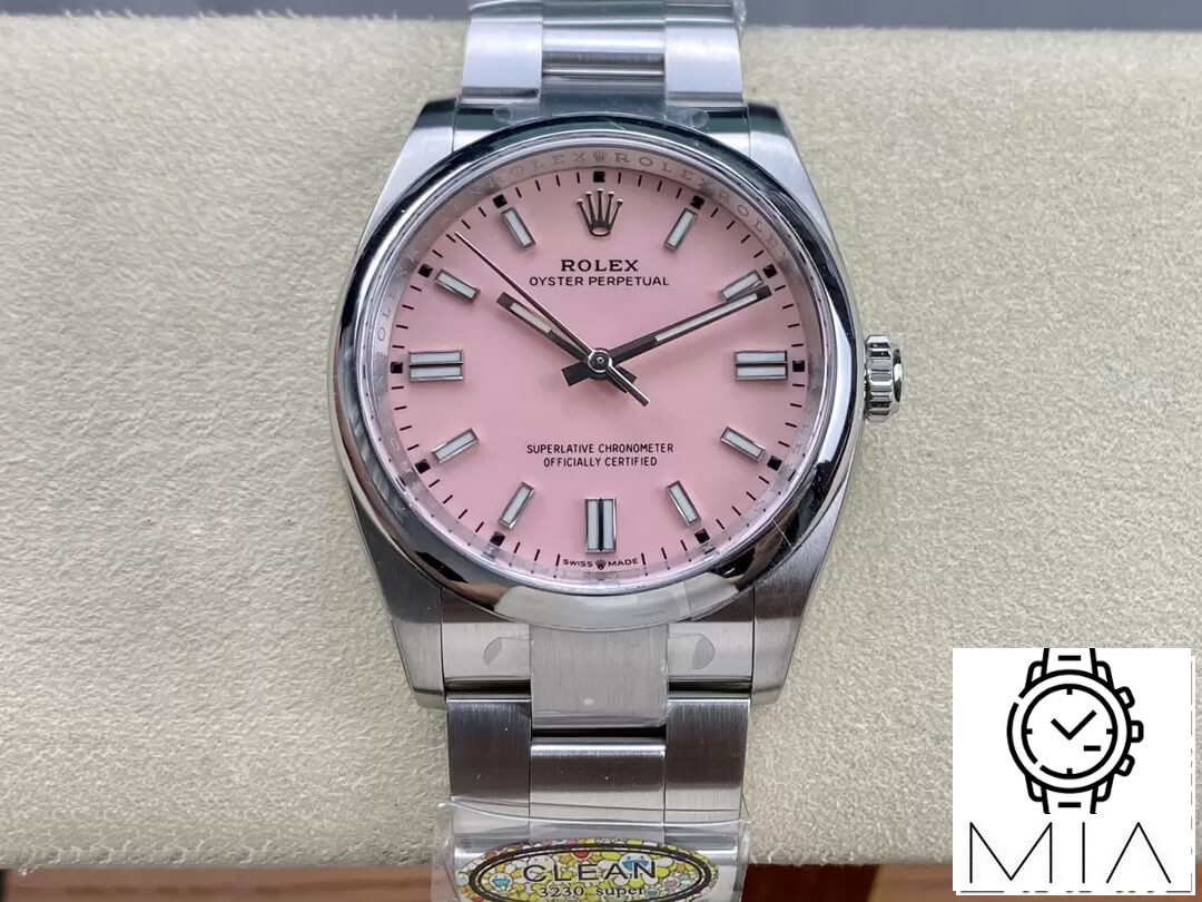 Rolex Oyster Perpetual M126000-0008 36MM Clean Factory Pink Dial Stainless Steel Strap