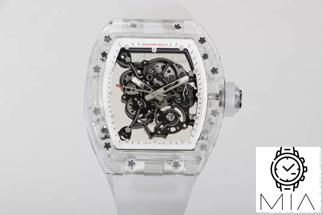 Richard Mille RM055 RM Factory Transparent Case White Strap