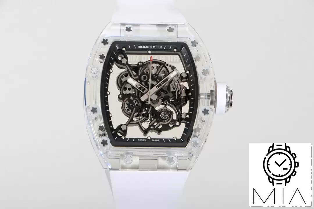 Richard Mille RM055 RM Factory Skeleton Dial White Strap