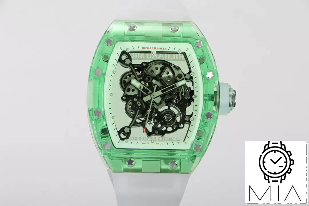 Richard Mille RM055 RM Factory Green Transparent Bezel