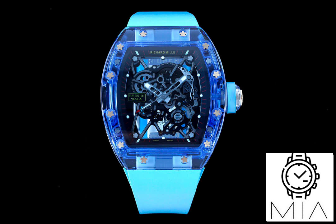 Richard Mille RM35-01 RM Factory Skeleton Dial Blue Rubber Strap