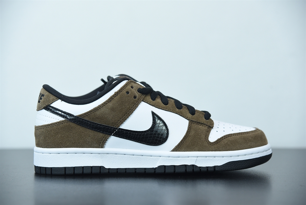 Nike SB Dunk Low White Black Trail End Brown