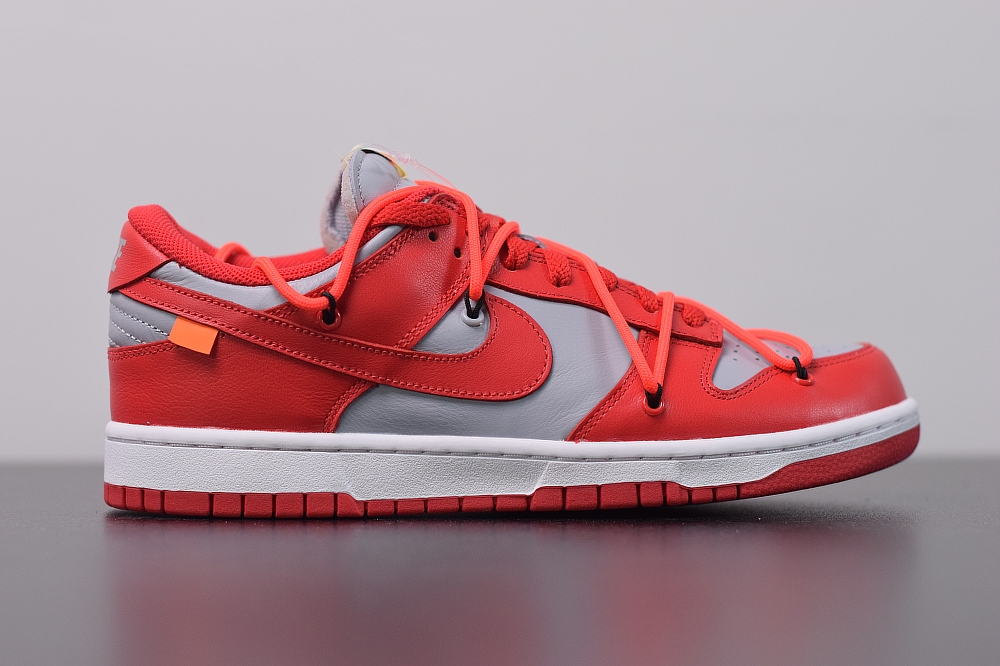 Nike Dunk Low Off-White University Red(With Video)