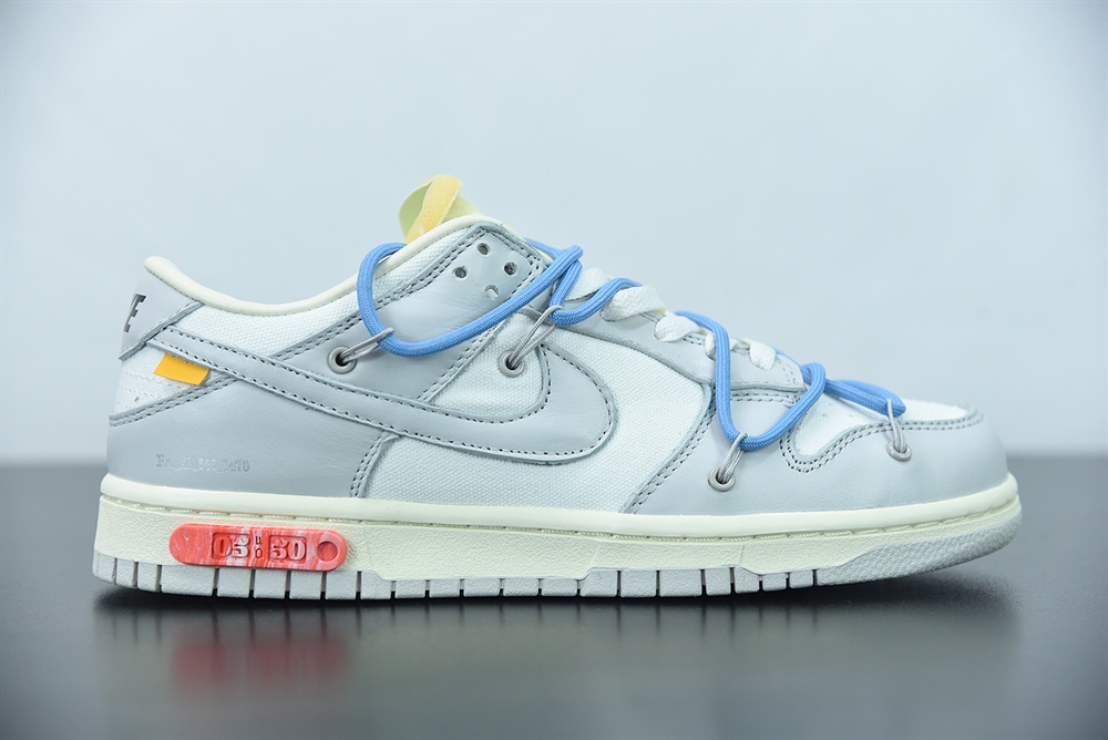 Off-White x Nike SB Dunk Low 50 OW White Grey Blue