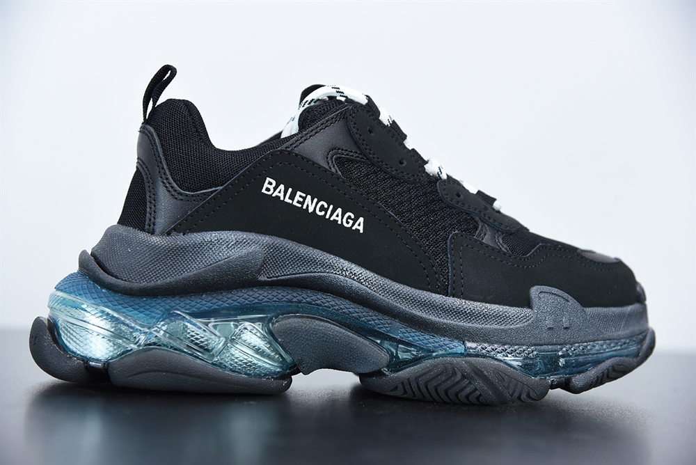 Balenciaga Triple S Black/Lake Blue(With Video)