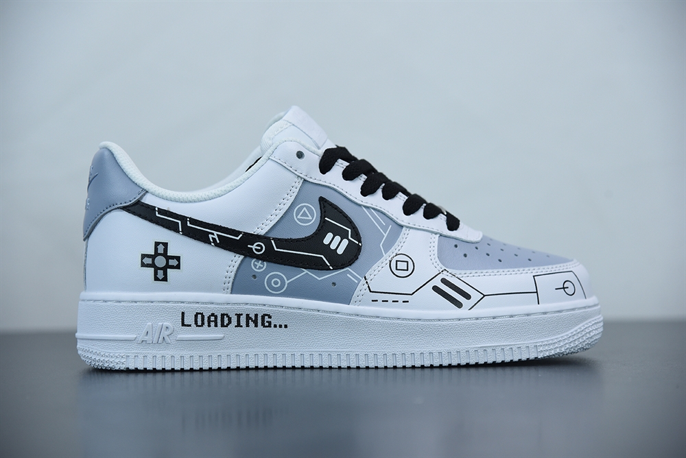 Nike Air Force 1 PS5 Buttons White Grey