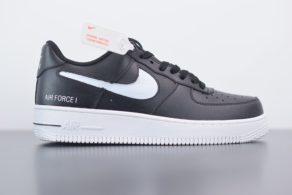 Nike Air Force 1 07 LV8 Cut Out Swoosh Black White(With Video)