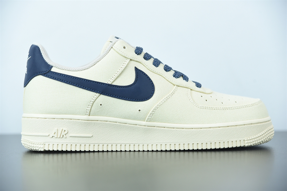 Nike Air Force 1 07 Beige Deep Blue Reflection