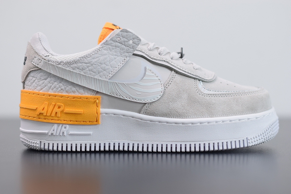 Nike Air Force 1 Shadow Vast Grey Laser Orange (W)(With Video)