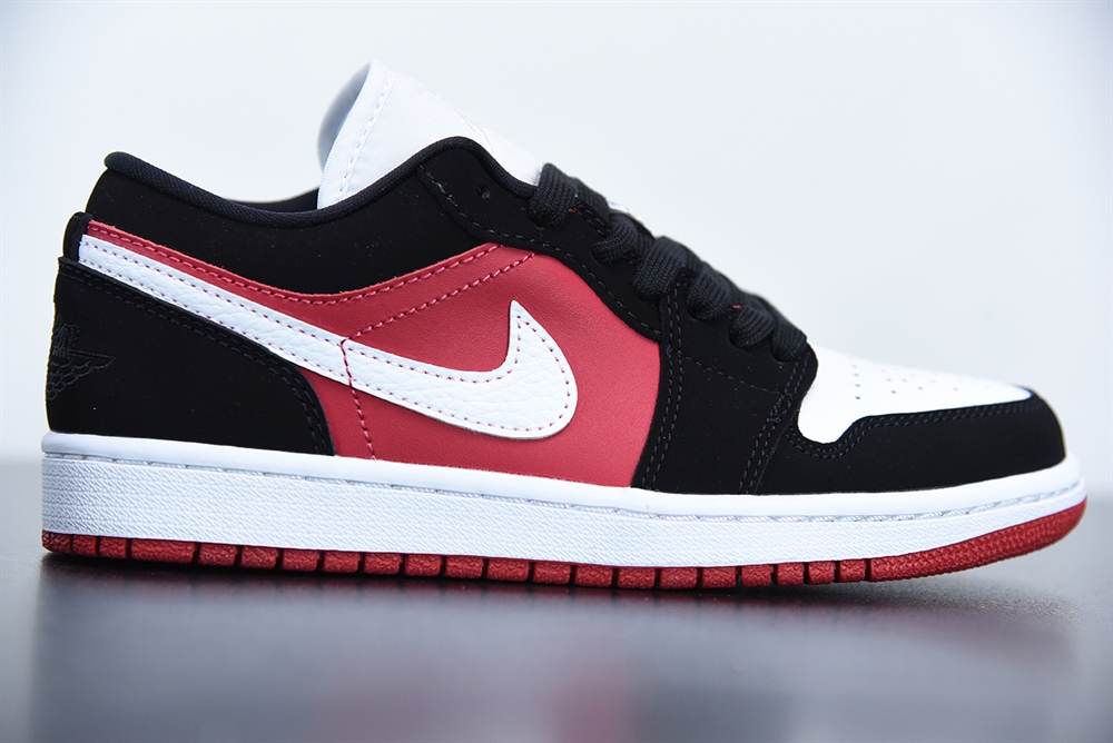 Jordan 1 Low Black White Gym Red (W)