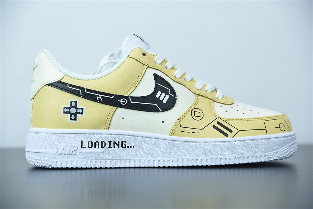 Nike Air Force 1 Low 07 PS5 Bottons Yellow Beige Black