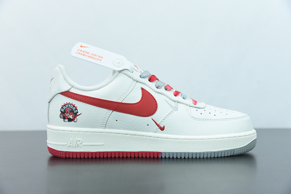 Nike Air Force 1 07 Low Raptors Beige Silver Grey Red