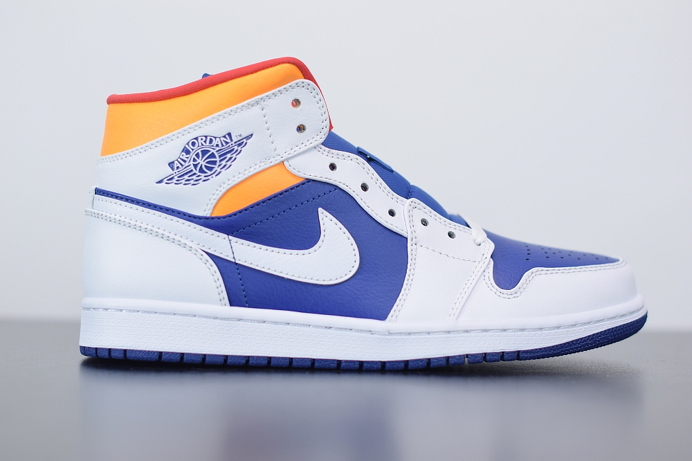 Jordan 1 Mid Royal Blue Laser Orange(With Video)