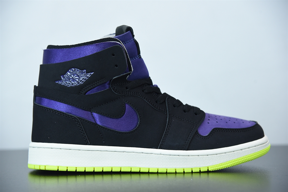 Jordan 1 High Zoom Air CMFT Black Court Purple Lemon Venom (W)