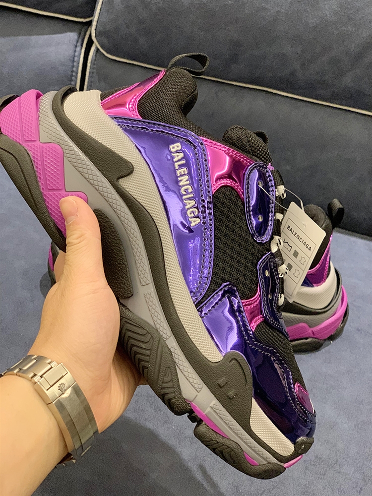 Balenciaga Triple S Patent Black/Purple