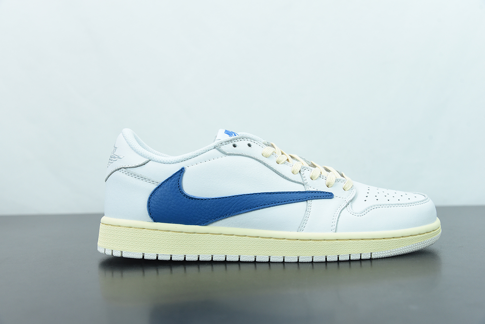 Travis Scott x Air Jordan 1 Low White Navy Blue