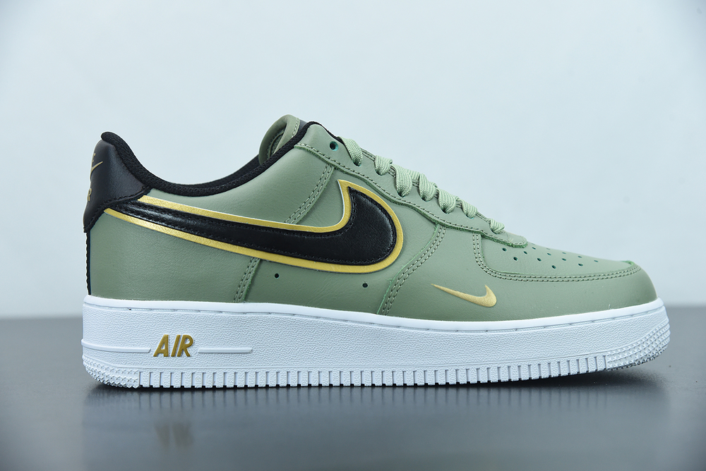 Nike Air Force 1 Low  07 LV8 Double Swoosh Olive Gold Black