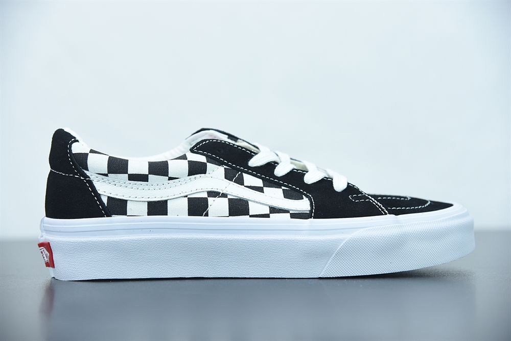 Vans Sk8-Low Canvas/Suede Black Checkboard