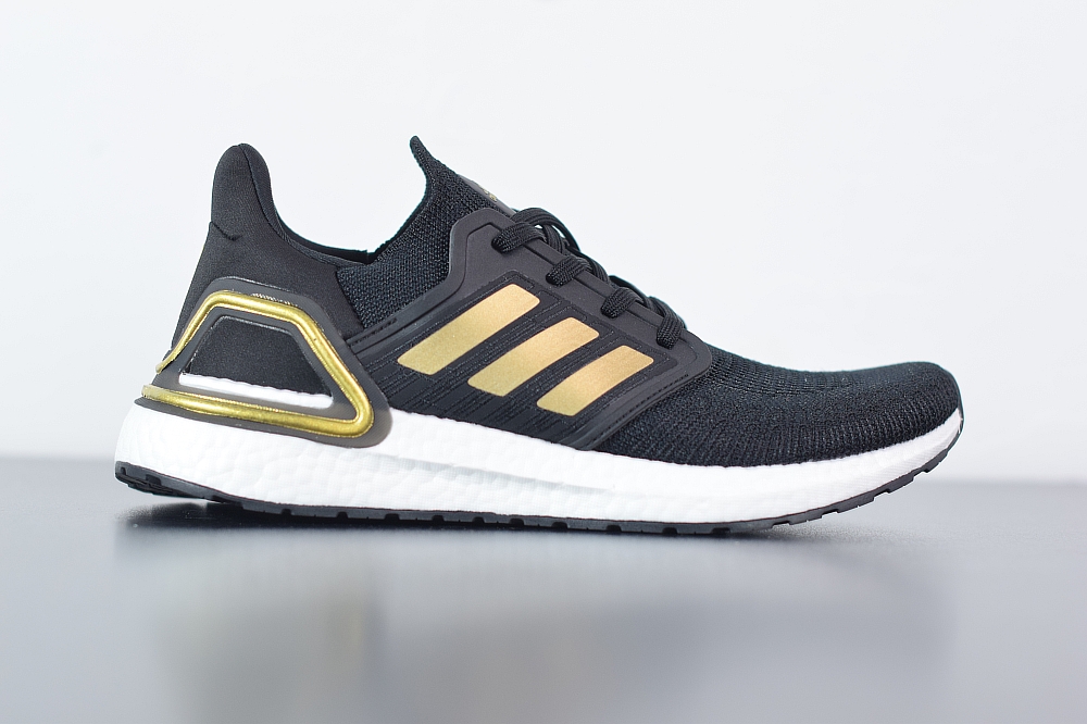 Adidas Ultra Boost 20 Black Gold White(With Video)