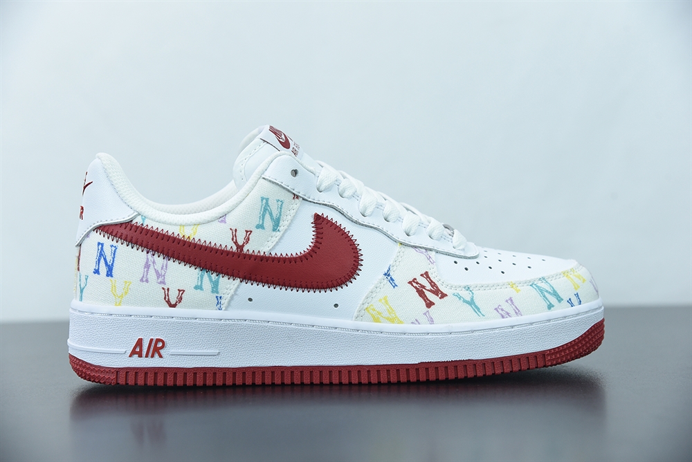 Nike Air Force 1 07 Low MLB White Red Multi-Color