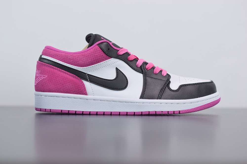 Jordan 1 Low Black Active Fuchsia(With Video)