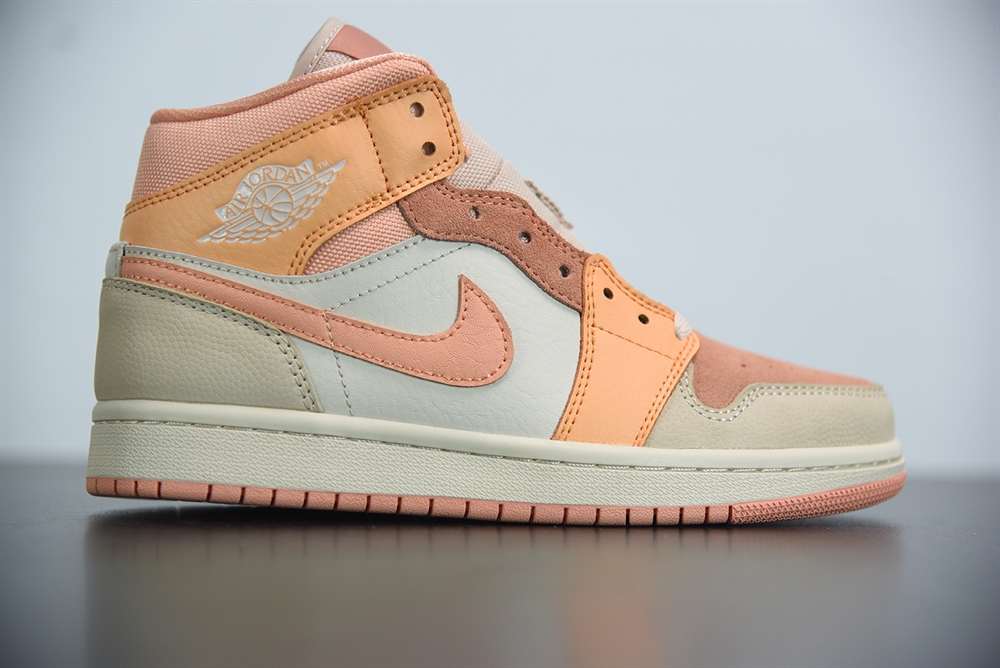 Jordan 1 Mid Apricot Orange (W)(With Video)