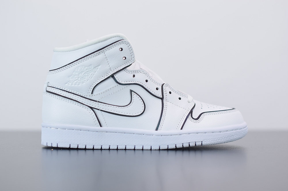 Jordan 1 Mid Iridescent Reflective White (W)(With Video)