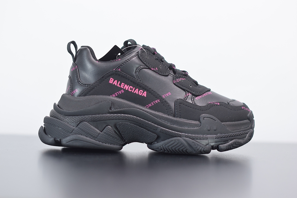 Balenciaga Triple S Letter Black Pink(With Video)