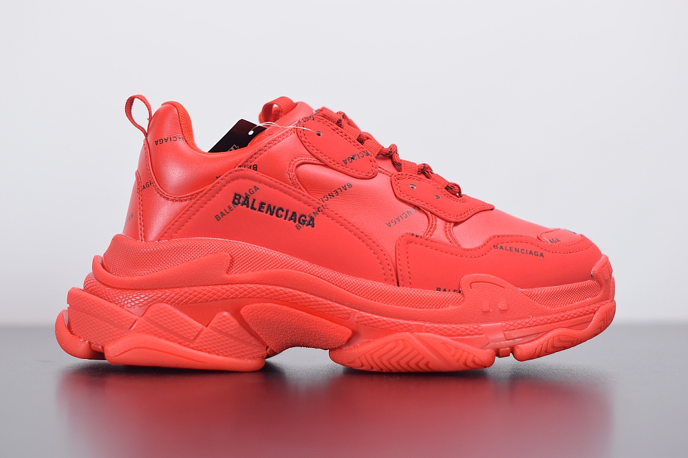 Balenciaga Triple S Sneaker Letter Bright Red(With Video)