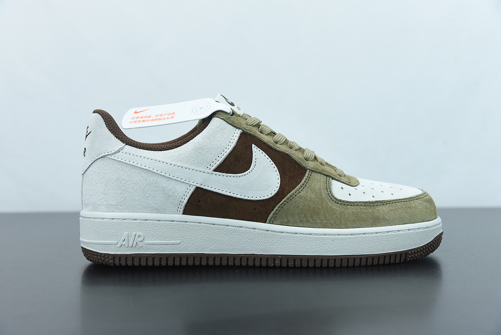 Nike Air Force 1 Low White/Brown-Olive Green