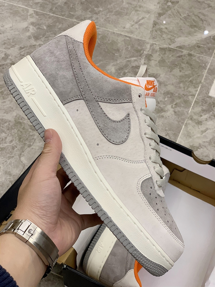 Nike Air Force 1 07 Low Gray Orange(With Video)