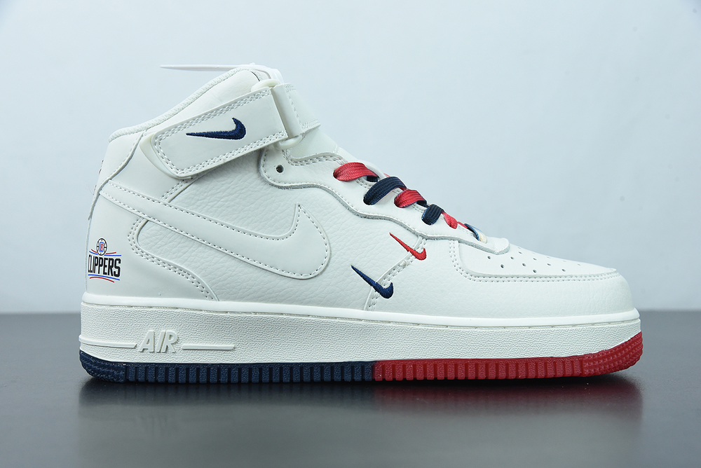 Nike Air Force 1 07 Mid Su19 White Blue Red 