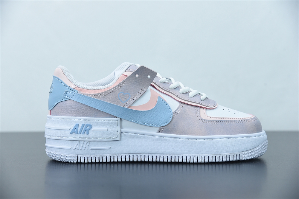 Nike Air Force 1 Shadow White Pink Blue