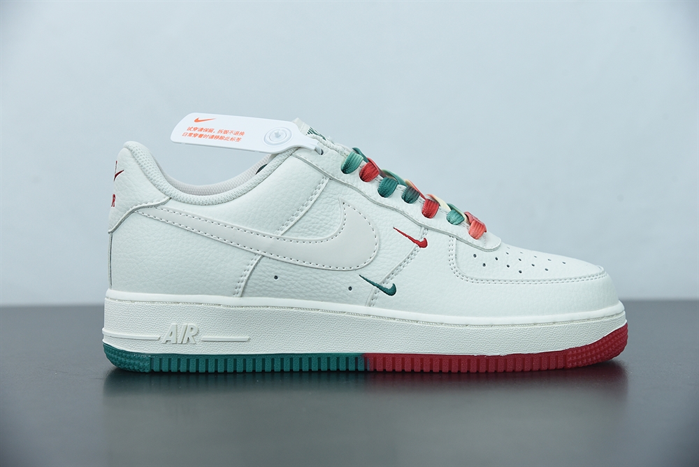 Nike Air Force 1 Low 07 White Green University Red