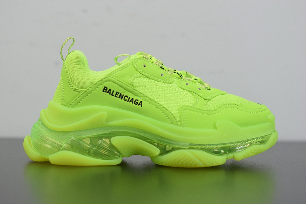 Balenciaga Triple S ClearSole Fluorescent Yellow(With Video)