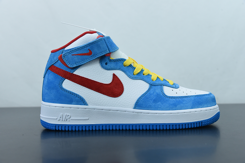 Nike Air Force 1 07 Mid Doraemon White Blue Red 