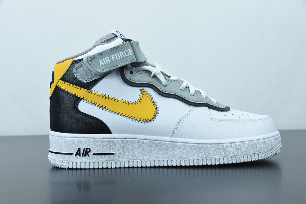 Nike Air Force 1 Mid Athletic Club White Yellow Black