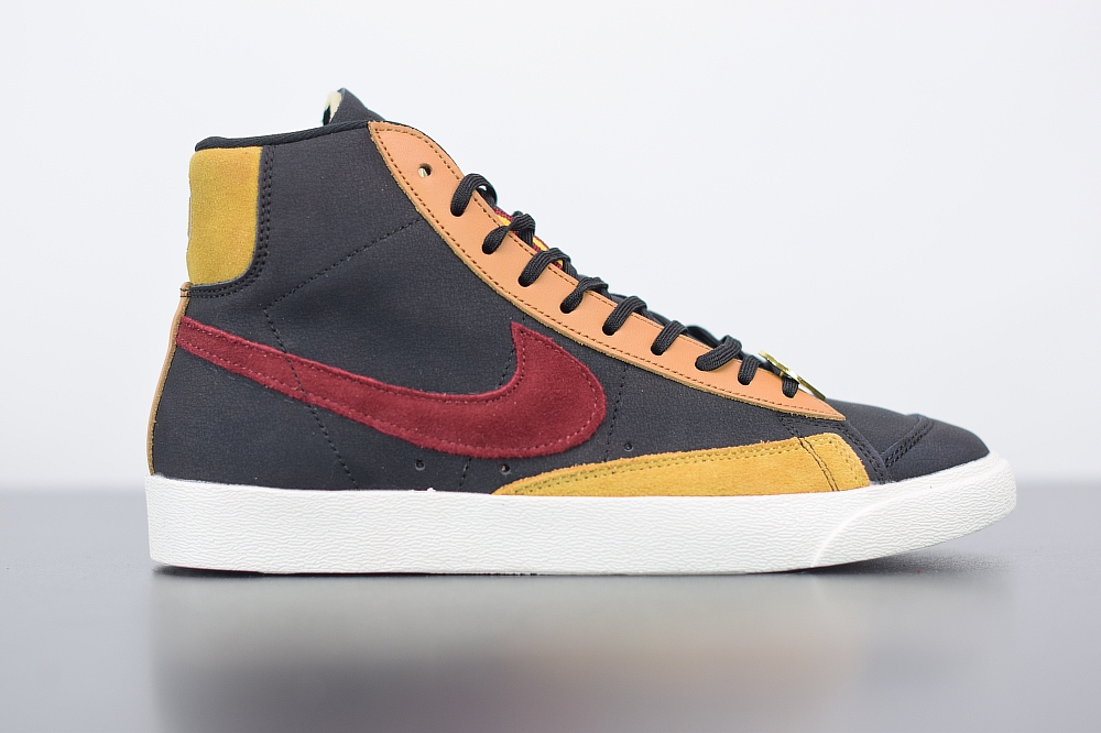 Nike Blazer Mid 77 Black Team Red University Gold (W)(With Video)