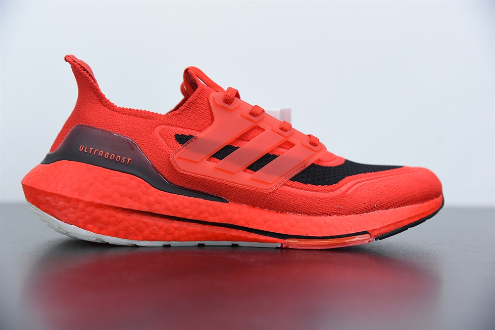 Adidas Ultra Boost 21 Vivid Red Solar Red Core Black(With Video)