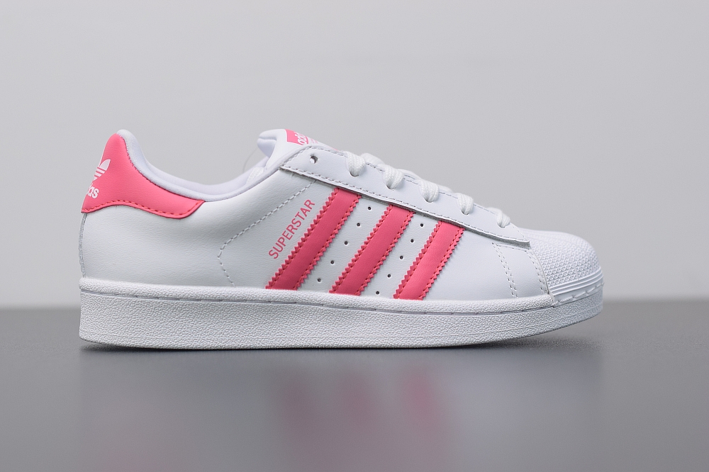 Adidas Superstar Cloud White Real Pink (GS)(With Video)