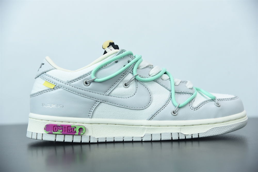 Nike SB Dunk Low x Off-White White Grey Green