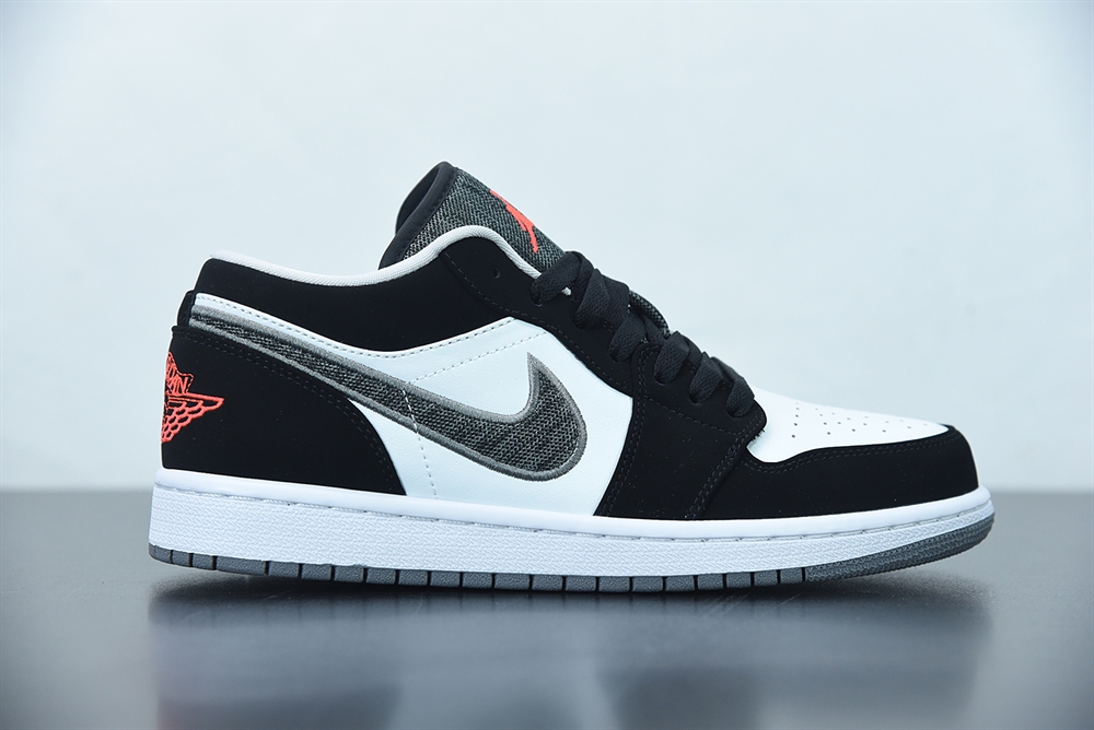 Jordan 1 Low Black White Wolf Grey Infrared 23