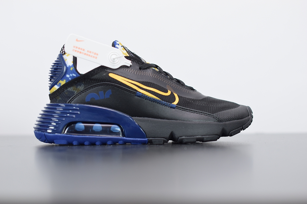 Nike Air Max 2090 Camo Black Binary Blue Mystic Navy Tour Yellow(With Video)