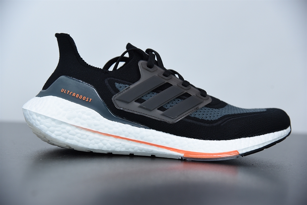 Adidas Ultra Boost 21 Black Blue Oxide Screaming Orange(With Video)