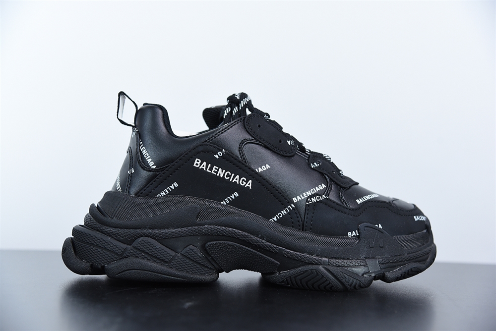 Balenciaga Triple S Sneaker Alloverlogo Black/White(With Video)