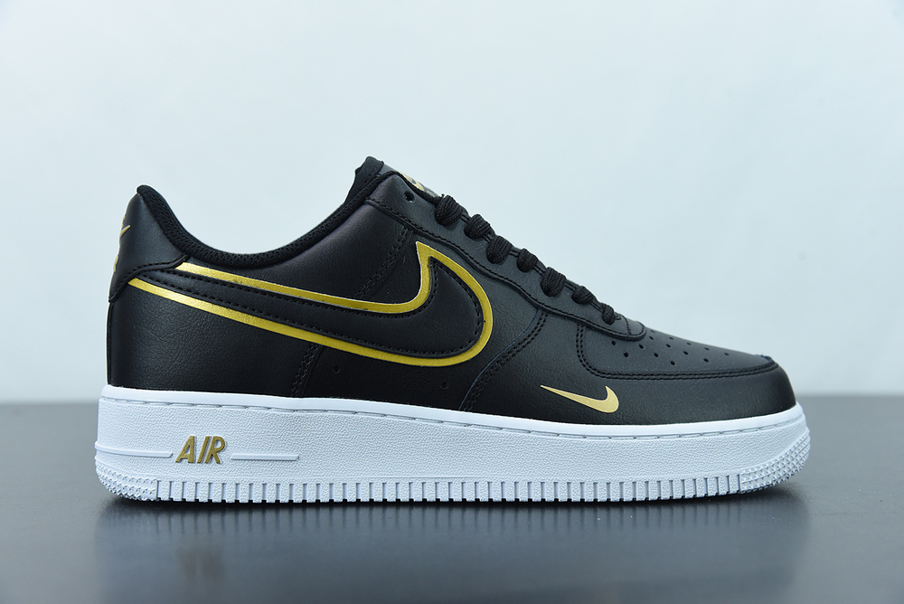 Nike Air Force 1 Low  07 Black Metalic Gold